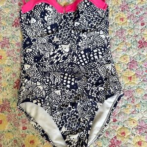 Lilly Pulitzer One Piece Swimsuit - Pink and Blue